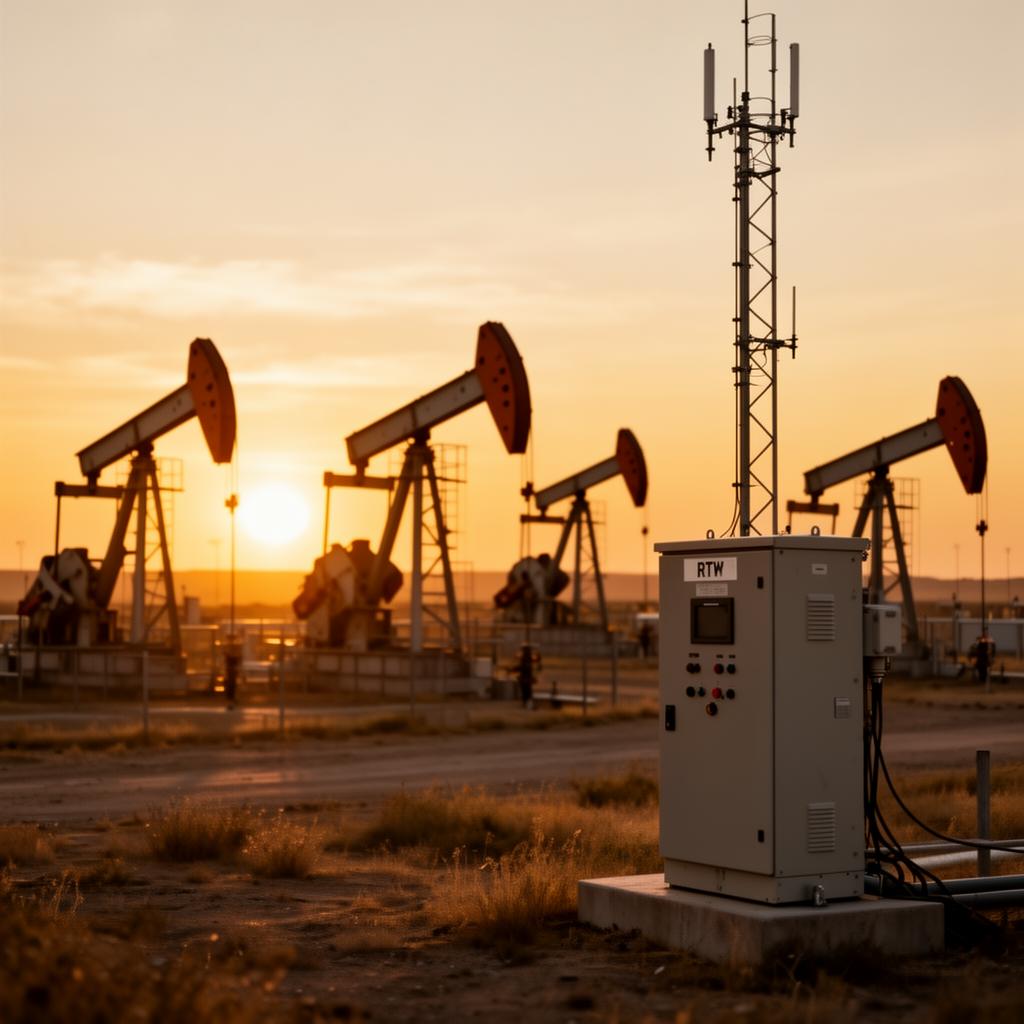 Digital oil field with remote wells, RTUs, flow computers and centralized monitoring